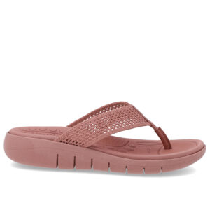 Chinelo Salto Rasteiro Tricot Marfim