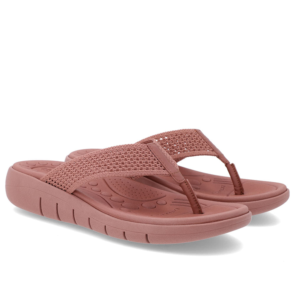 Chinelo Salto Rasteiro Tricot Marfim