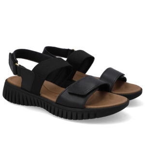 Sandália Plataforma Couro Fecho-Flex