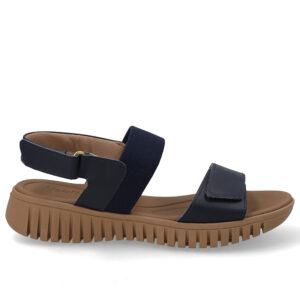 Sandália Plataforma Couro Fecho-Flex