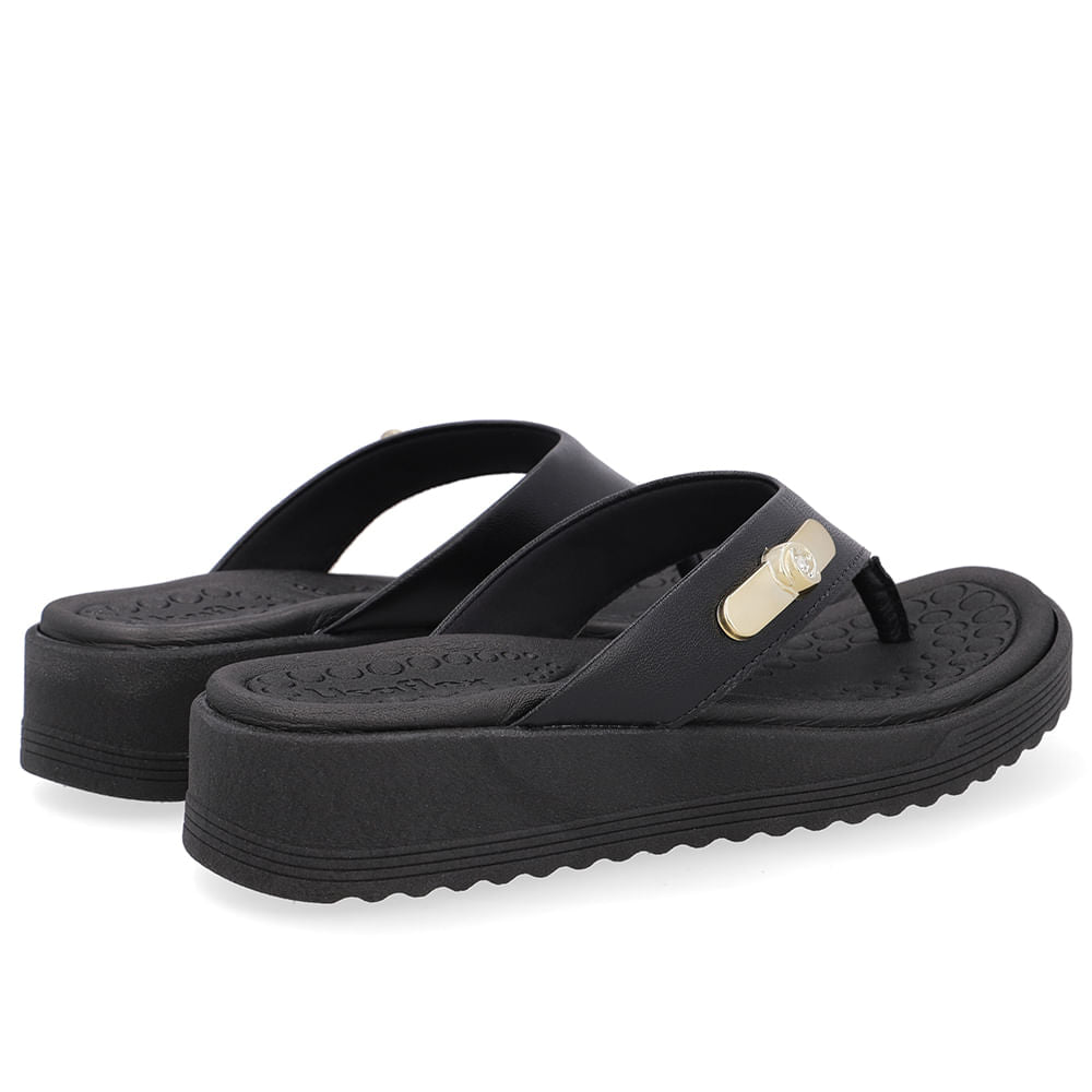 Chinelo Salto Baixo Couro