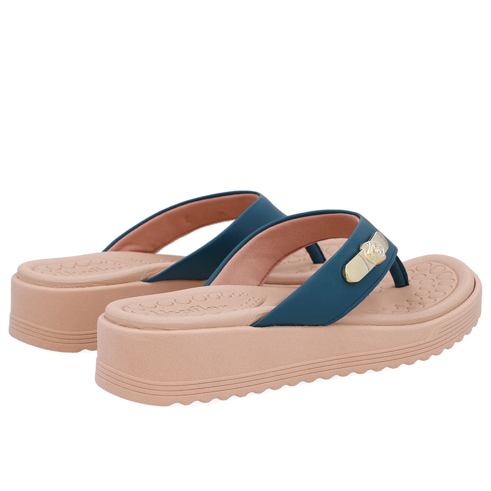 Chinelo Salto Baixo Couro