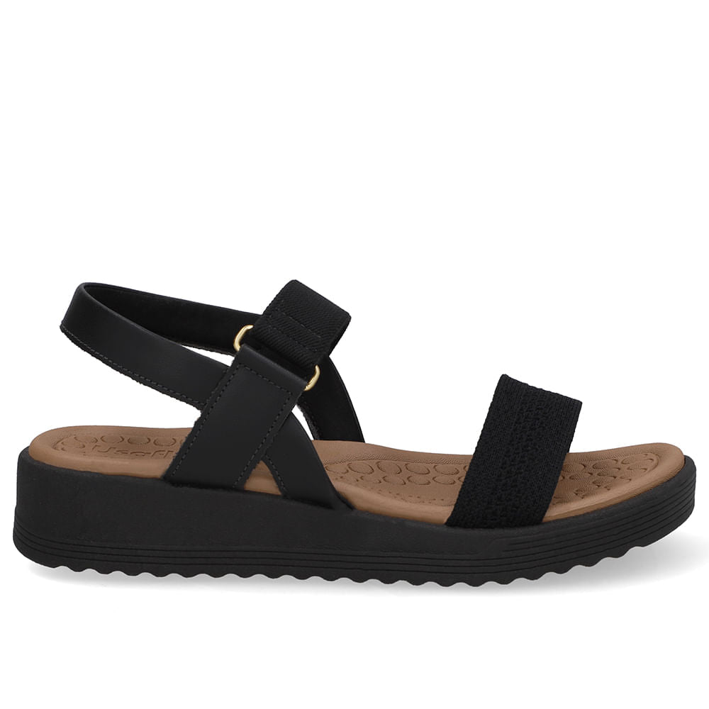 Sandália Salto Plataforma Tricot Elástico