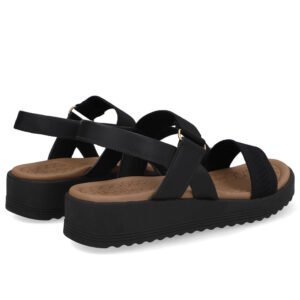 Sandália Salto Plataforma Tricot Elástico