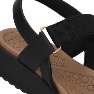 Sandália Salto Plataforma Tricot Elástico
