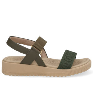 Sandália Salto Plataforma Tricot Elástico