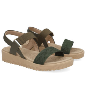 Sandália Salto Plataforma Tricot Elástico