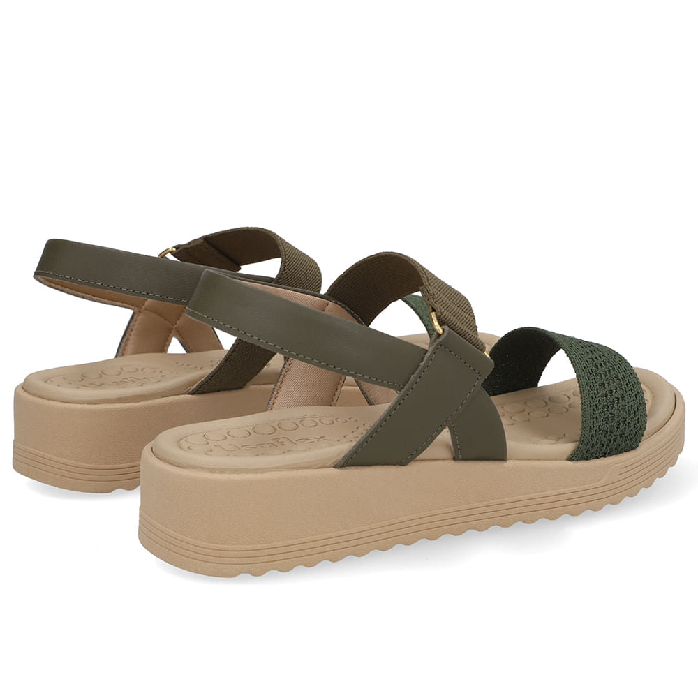 Sandália Salto Plataforma Tricot Elástico