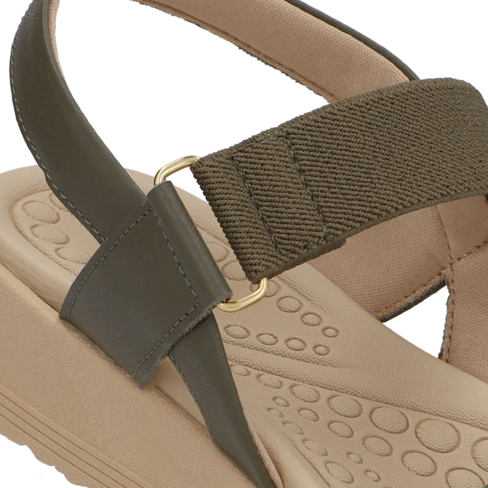 Sandália Salto Plataforma Tricot Elástico