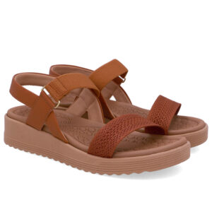 Sandália Salto Plataforma Tricot Elástico