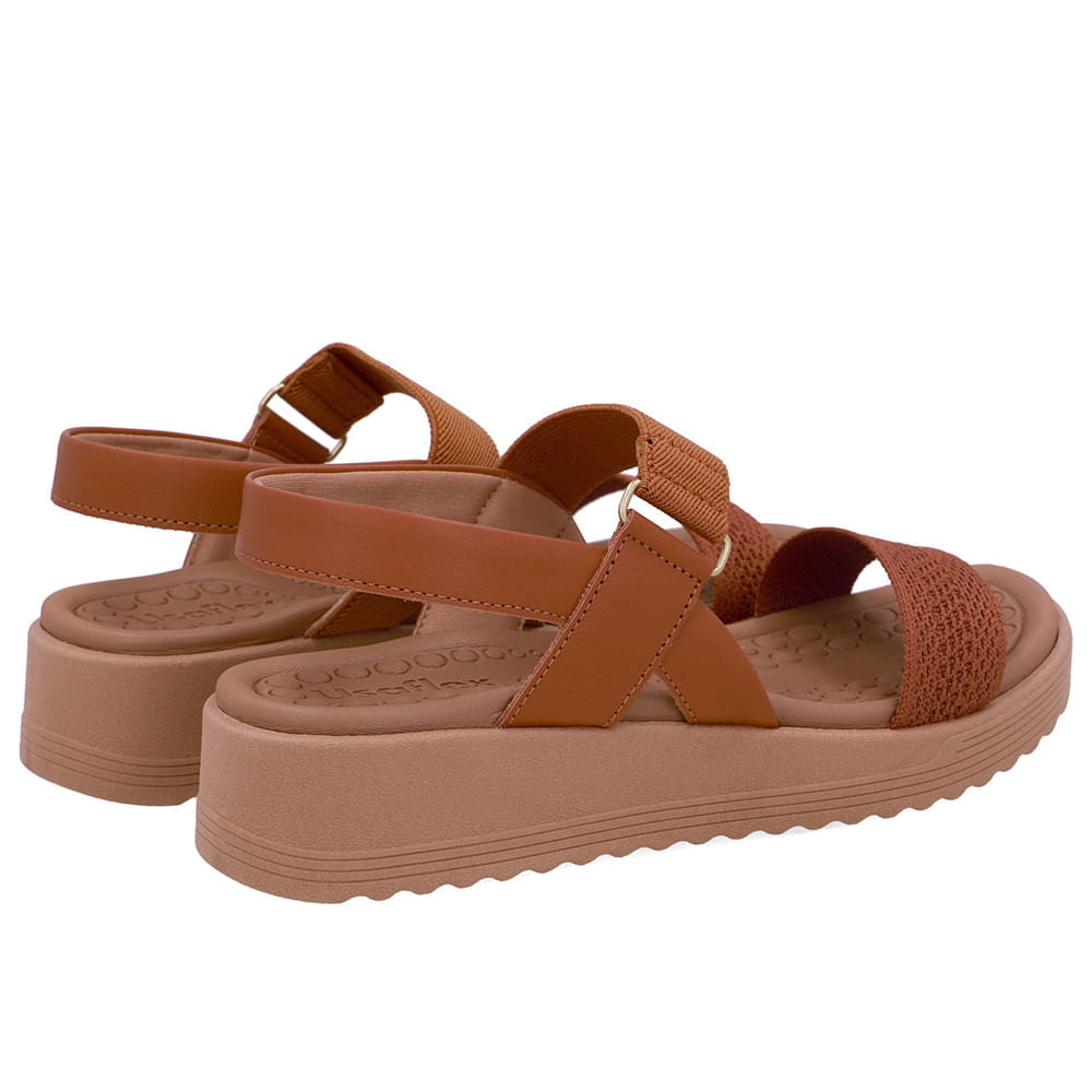 Sandália Salto Plataforma Tricot Elástico