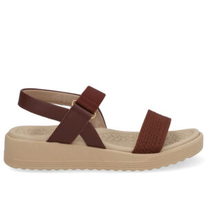 Sandália Salto Plataforma Tricot Elástico