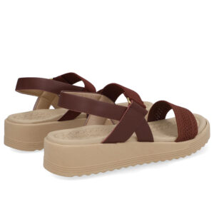 Sandália Salto Plataforma Tricot Elástico