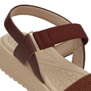 Sandália Salto Plataforma Tricot Elástico