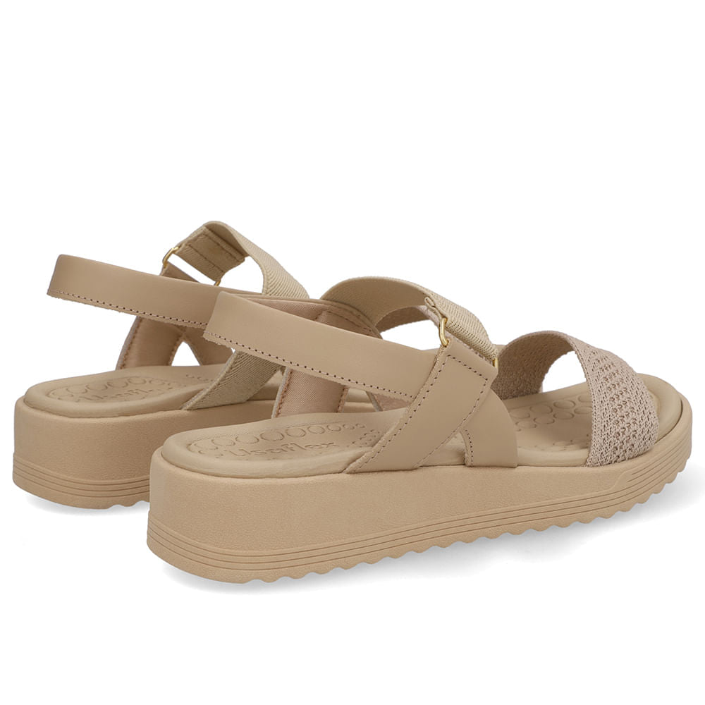 Sandália Salto Plataforma Tricot Elástico