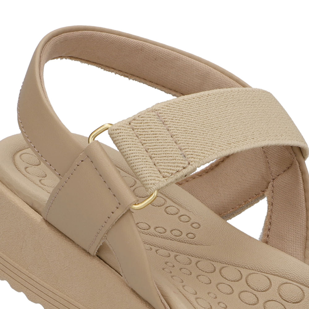 Sandália Salto Plataforma Tricot Elástico