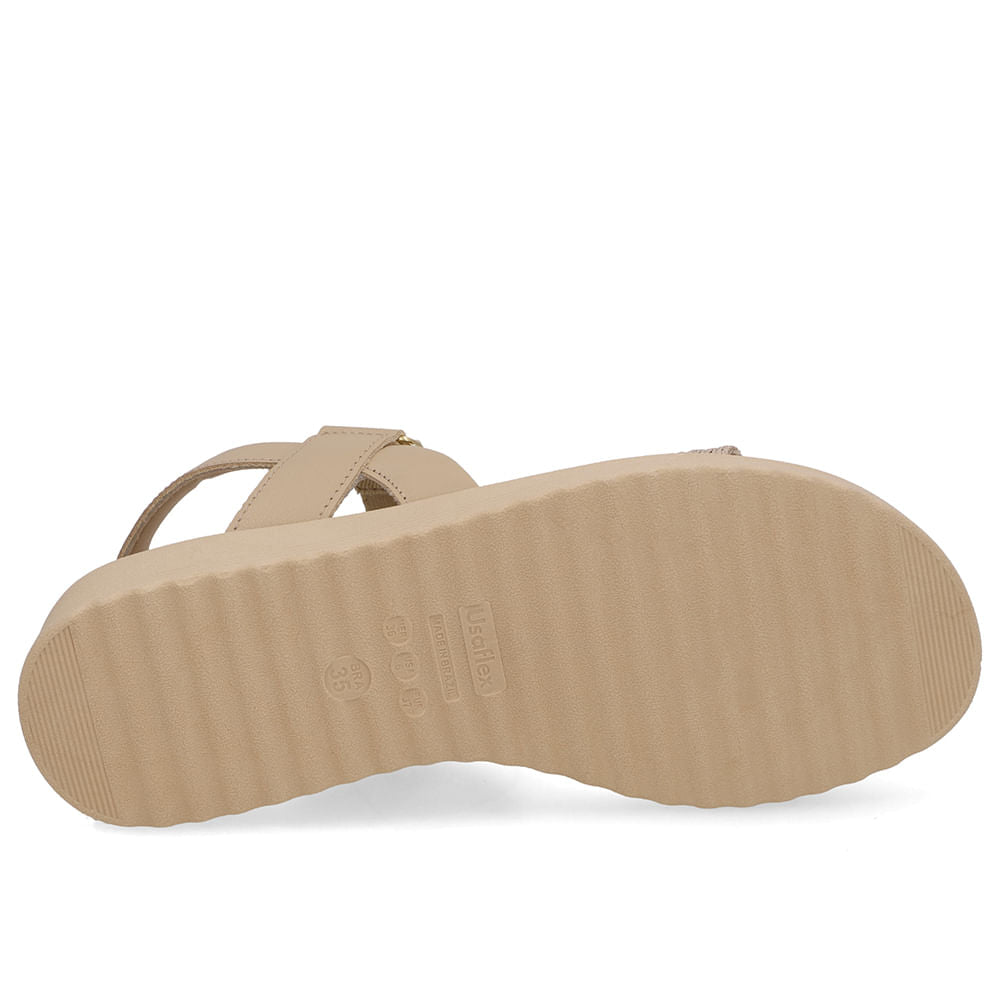 Sandália Salto Plataforma Tricot Elástico