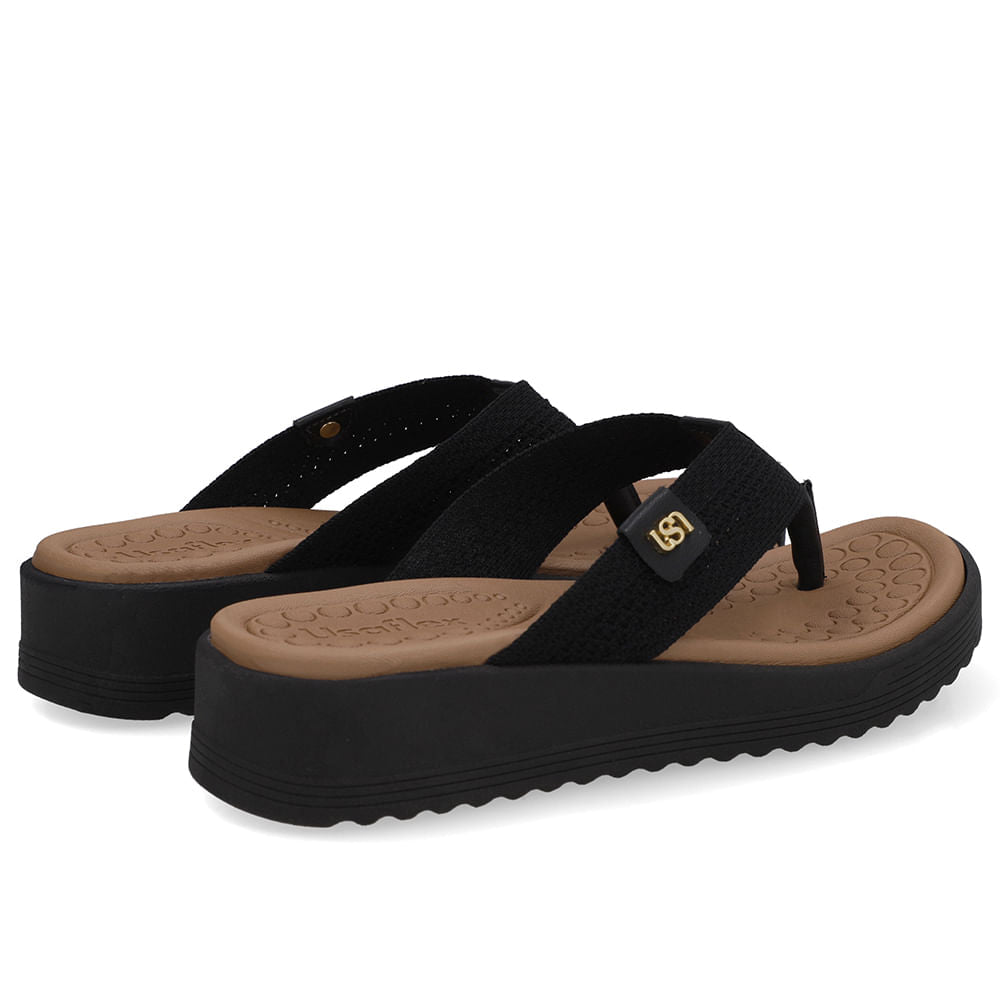 Chinelo Salto Plataforma Tricot
