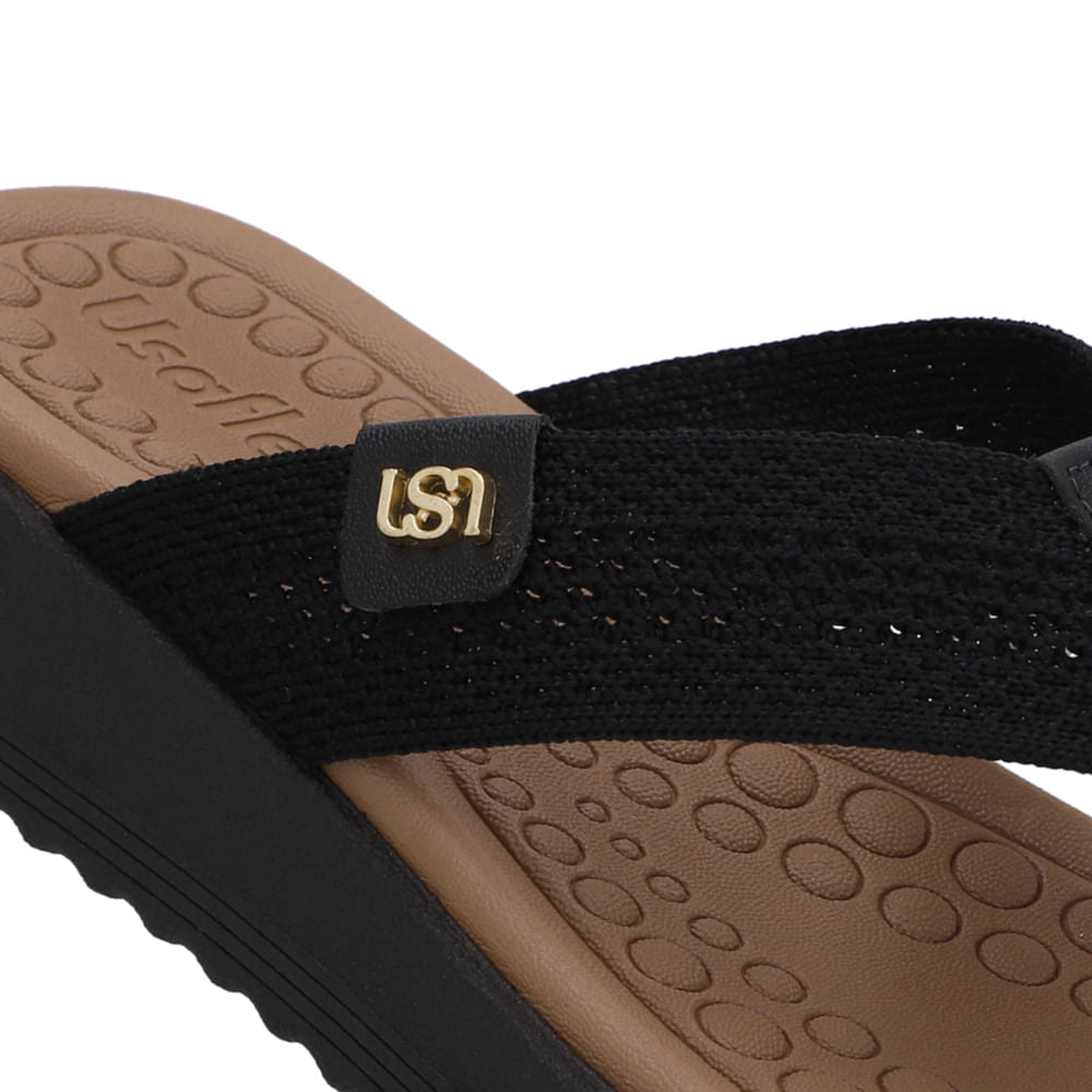 Chinelo Salto Plataforma Tricot