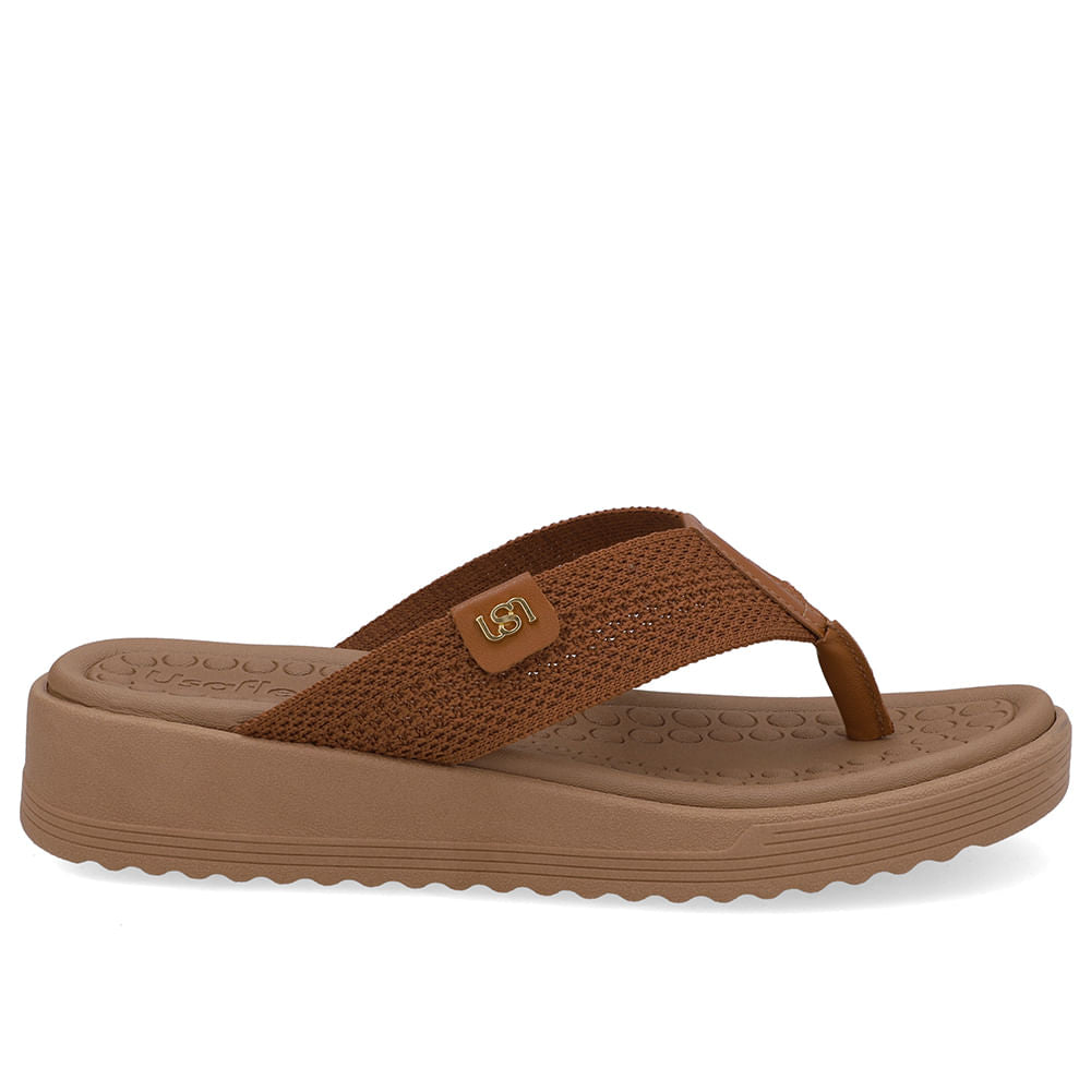 Chinelo Salto Plataforma Tricot