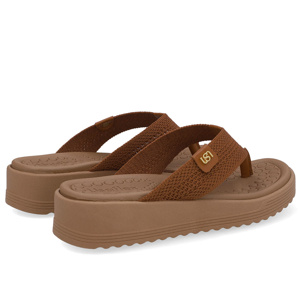 Chinelo Salto Plataforma Tricot