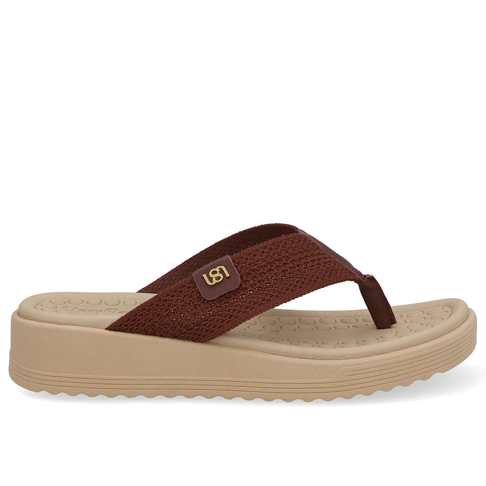 Chinelo Salto Plataforma Tricot