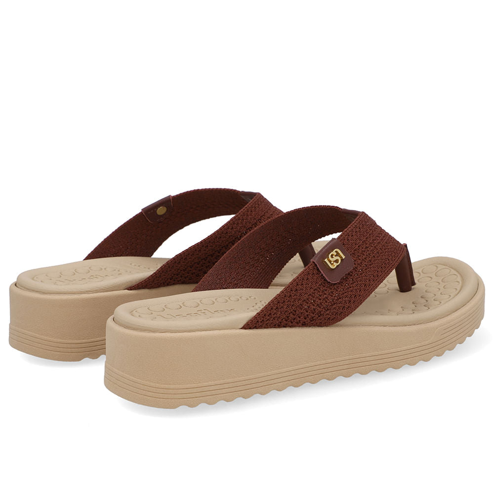 Chinelo Salto Plataforma Tricot