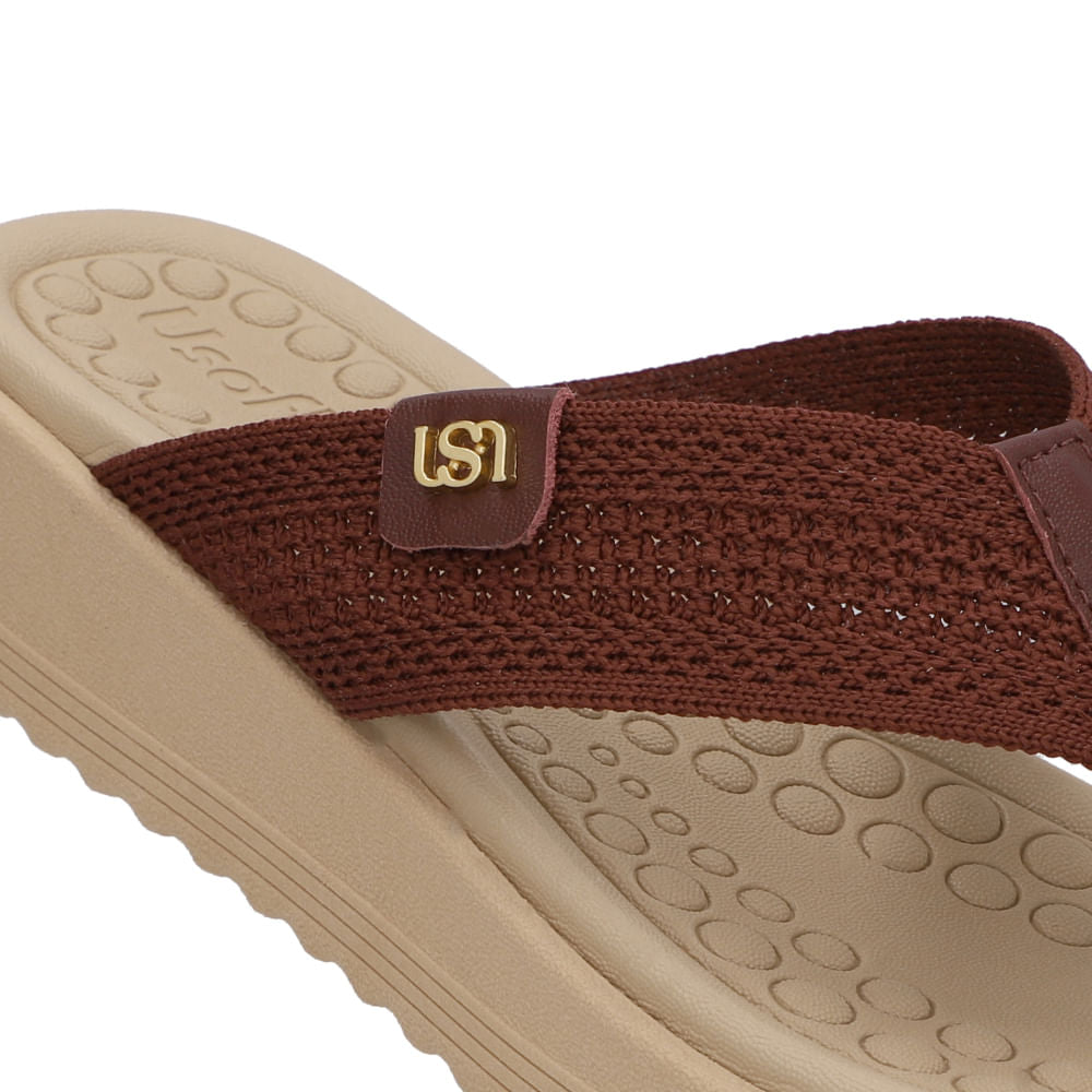 Chinelo Salto Plataforma Tricot