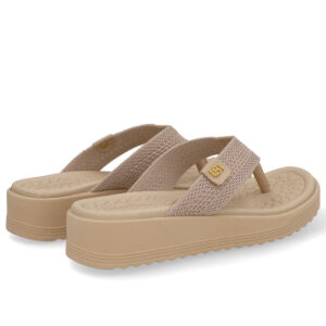 Chinelo Salto Plataforma Tricot