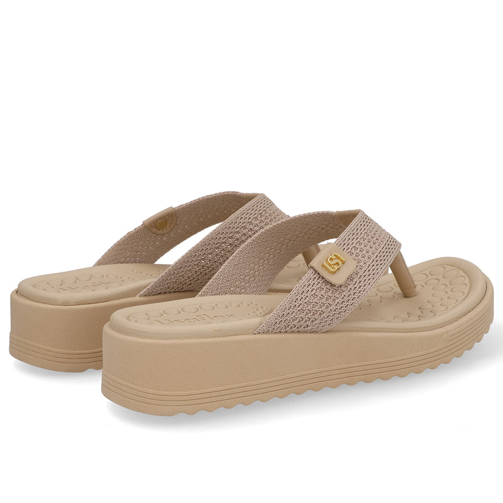 Chinelo Salto Plataforma Tricot