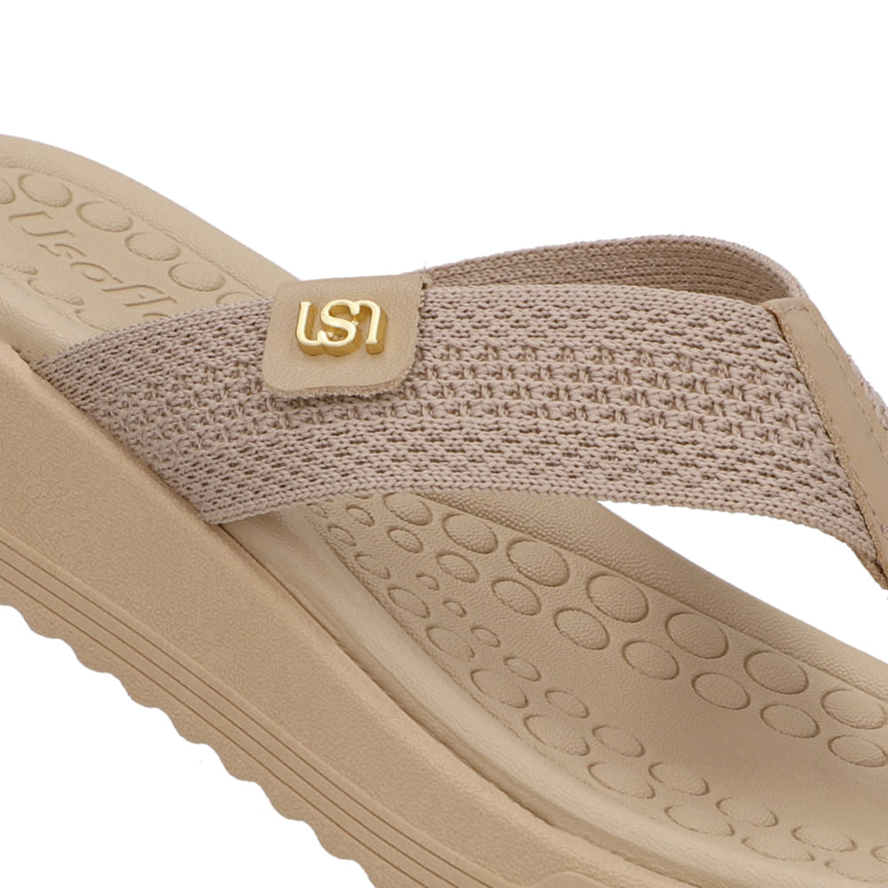 Chinelo Salto Plataforma Tricot