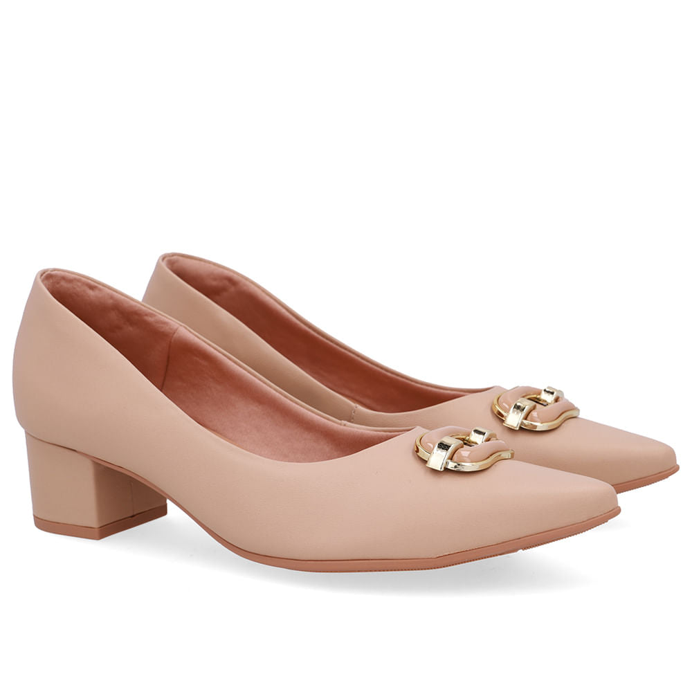 Scarpin Couro Bico Fino