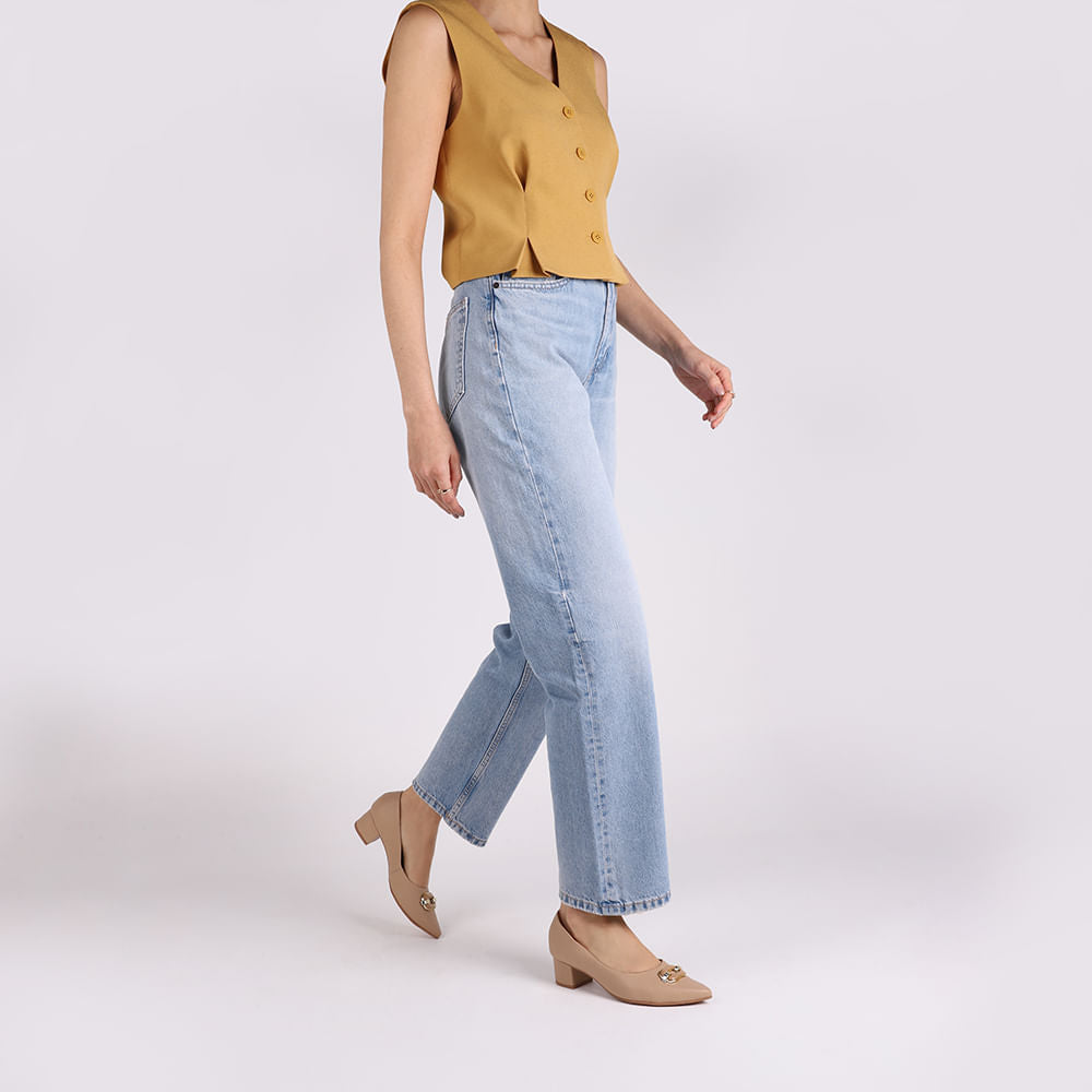 Scarpin Couro Bico Fino