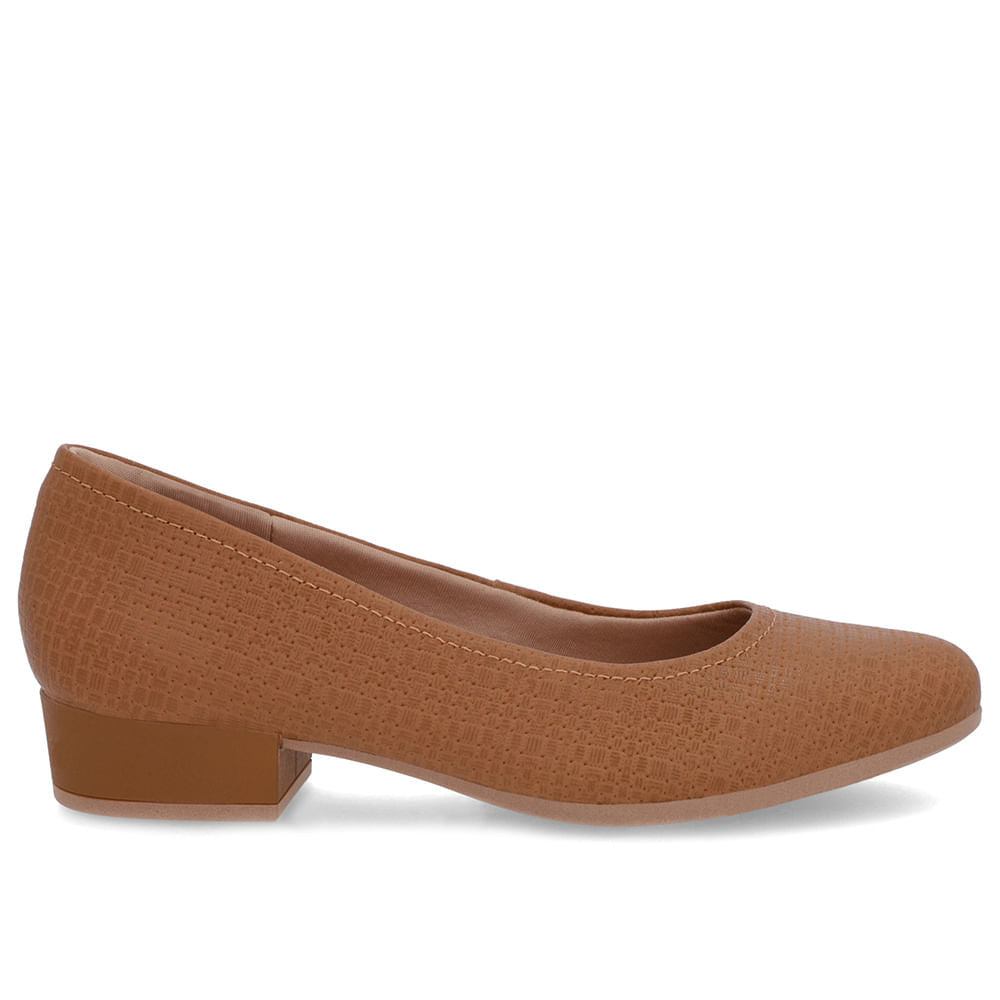 Scarpin Couro Bico Redondo