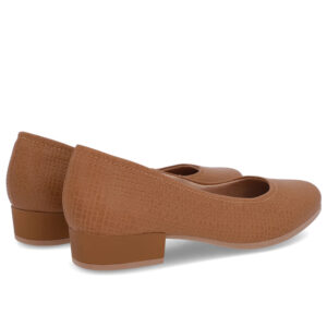 Scarpin Couro Bico Redondo